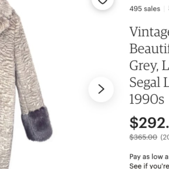 LAUNDRY BY SHELLI SEGAL FAUX FUR MID LENGTH COAT SIZE XS - Picture 6 of 6